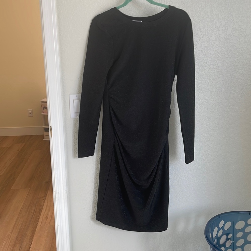 Midi black sparkly dress